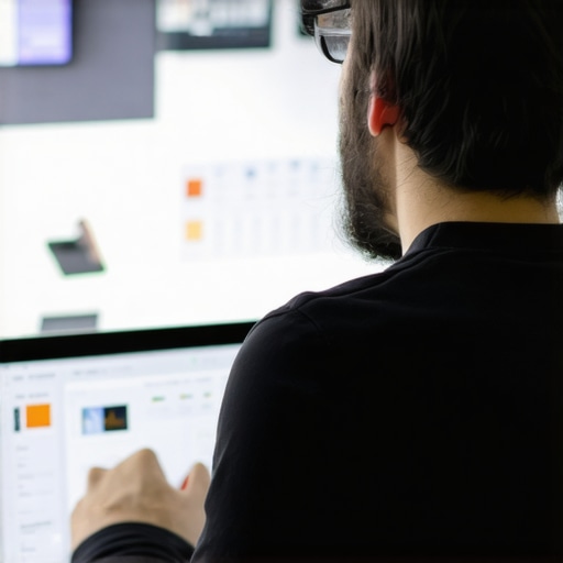 Business owner reviewing SEO data and strategies for local business growth