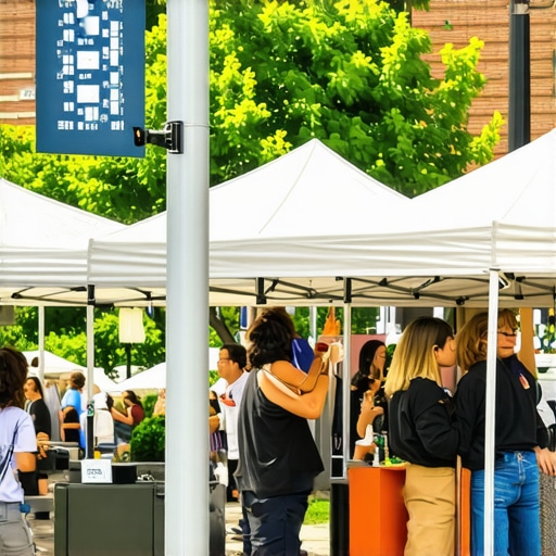 Saint Paul community event with local businesses and residents engaging in activities, symbolizing local engagement and SEO success.