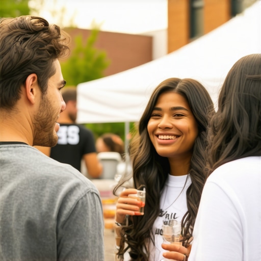 Local community gathering in Saint Paul with businesses and residents