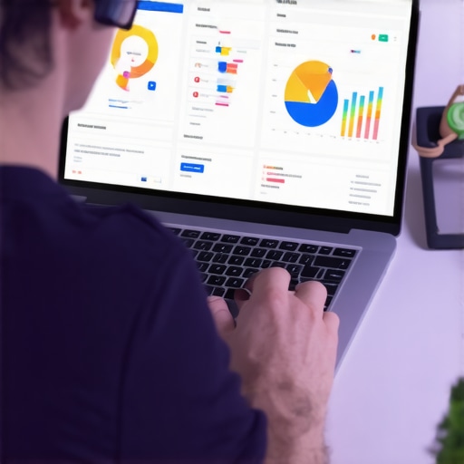 Person analyzing local SEO and citation management dashboards.