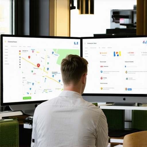 Consultant working on Google My Business listing for local Saint Paul business
