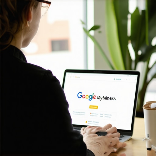 Person working on Google My Business profile for local Saint Paul business