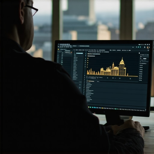 Business owner reviewing local SEO analytics with Saint Paul landmarks