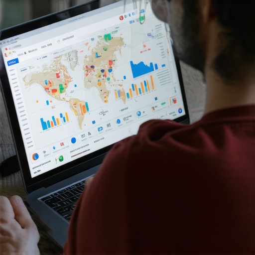 Person reviewing SEO metrics on a laptop for Saint Paul local search visibility