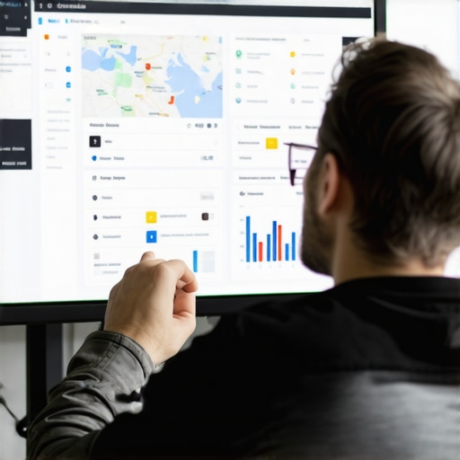 Business owner analyzing Google My Business dashboard for Saint Paul SEO improvements.