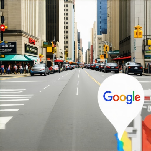 A bustling Saint Paul street scene showcasing various local shops and a Google Maps pin indicating rankings.