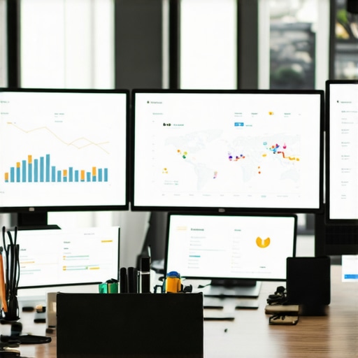 Person reviewing local SEO metrics on multiple monitors for Saint Paul business