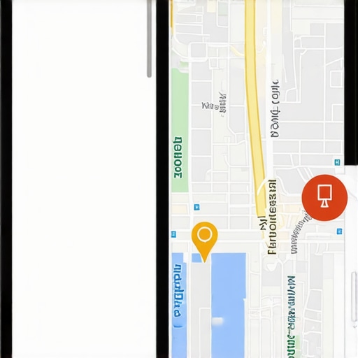 Illustration of a business owner optimizing GMB profile with step-by-step visual cues.