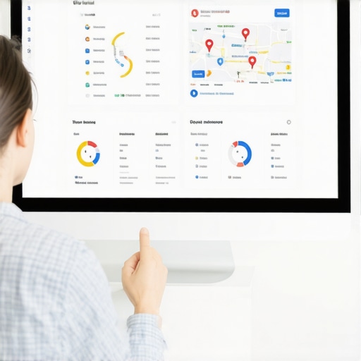 Person reviewing Google Maps and SEO analytics to improve Saint Paul business visibility.